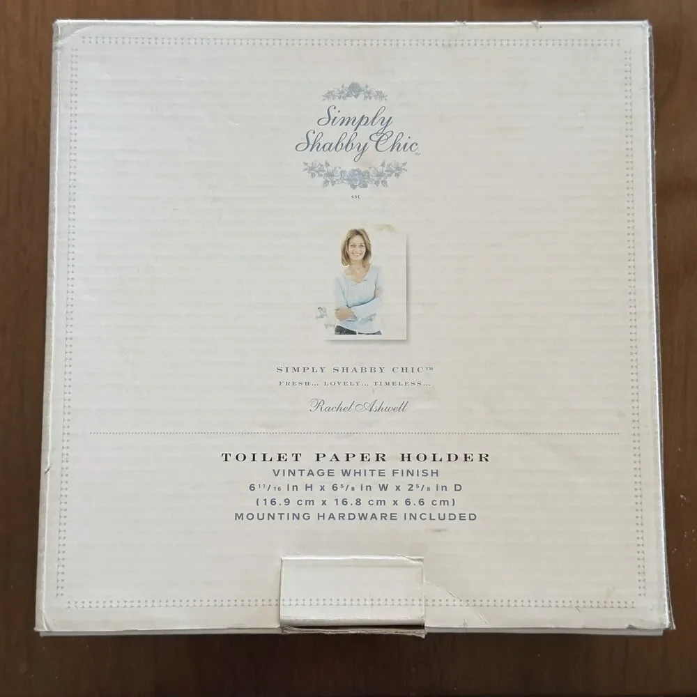 Simply Shabby Chic Toilet Paper Holder Bathroom Hardware Ivory NEW Cottage